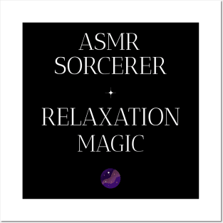 ASMR Sorcerer Relaxation Magic Wellness, Self Care and Mindfulness Posters and Art